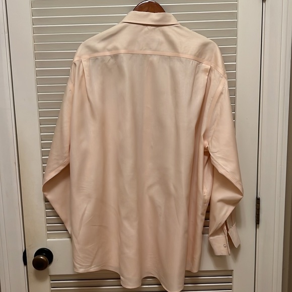 11. Pronto•Uomo Mens Dress Shirt in Light Peach - Picture 7 of 14